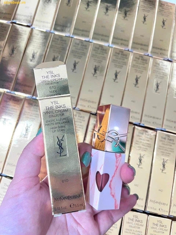 Son YSL Inks Vinyl Cream Limited Edition 610 Màu Cam Nude - Vân Đá