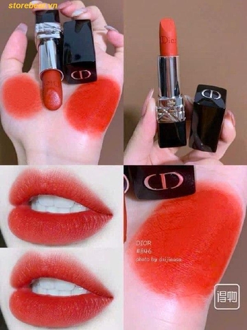 Son Dior Rouge Matte 846 Đỏ Cam Cháy