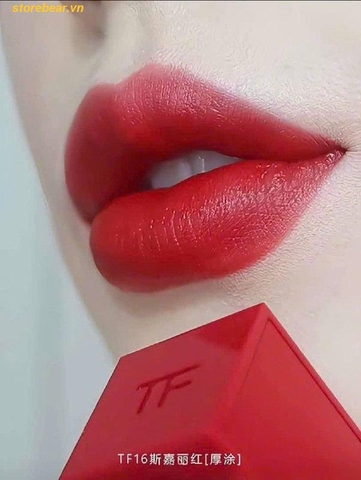 Son Tom Ford 16 Scarlet Rouge Scented Màu Đỏ Thuần Fullbox Fullsize