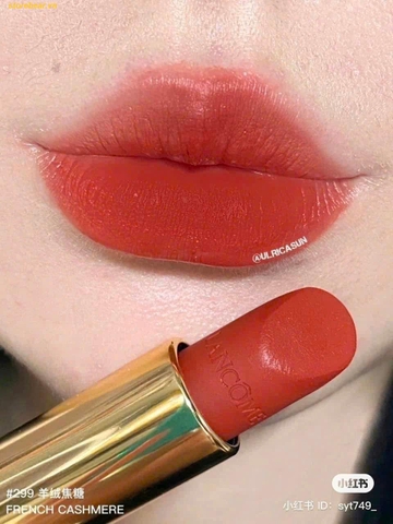 Son Lancome 299 French Cashmere Màu Cam Đất