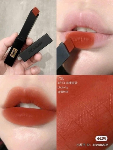 Son YSL Slim 313 Velvet Radical Matte Lipstick - Màu Cam Cháy Đầy Quyến Rũ