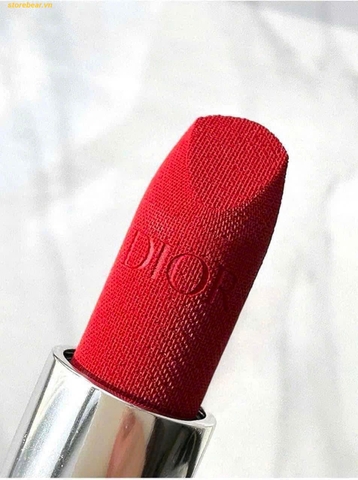 Son Rouge Dior Couture Colour Lipstick Velvet Finish Màu 777 Fahrenheit Đỏ Cam Size Mini - Mini Fullbox