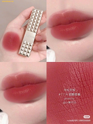 Son Valentino Spike Buttery Matte Lip Color 111A Undressed Velvet - Fullbox - Màu Đỏ Hồng Đất
