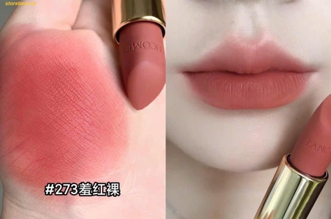 Son Lancome L'Absolu Rouge Drama Matte Lipstick 𝙄𝙣𝙩𝙞𝙢𝙖𝙩𝙩𝙚 273 – Màu Hồng Phấn Vỏ Đỏ