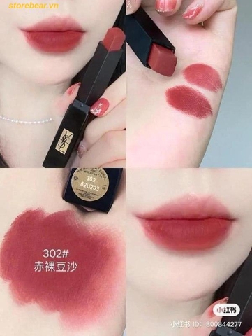 Son YSL The Slim Velvet Radical 302 Brown No Way Back - Màu Hồng Đất