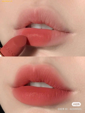 Son Gucci 208 They Met in Argentina – Màu Hồng Cam Đất