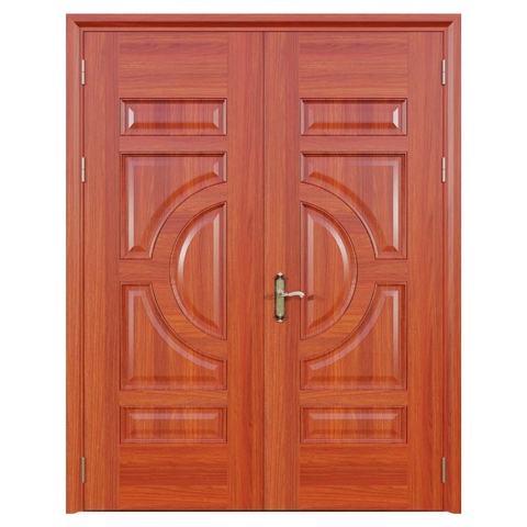 Cửa thép vân gỗ Jagning 2 cánh cân LP-2D-03
