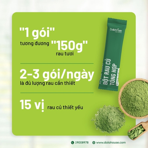 Bột Rau Củ Tự Nhiên Dalahouse