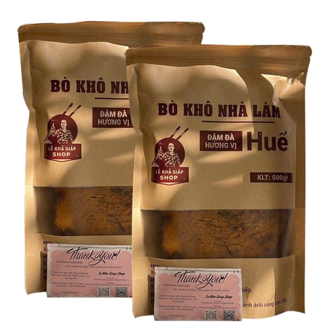 Bò Khô Nhà Làm Đảm Bảo An toàn Thực Phẩm - 1 Túi 500gr