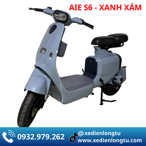 XE ĐẠP TRỢ LỰC ĐIỆN BLUERA S6 (XANH XÁM)