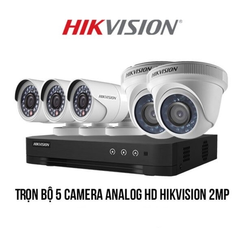 Trọn bộ 5 camera Analog HD HIKVISION 2MP giá rẻ