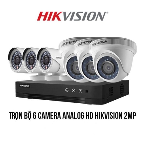 Trọn bộ 6 camera Analog HD HIKVISION 2MP giá rẻ