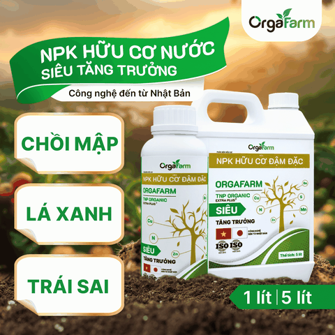NPK Hữu Cơ OrgaFarm - Siêu Tăng Trưởng - 5L