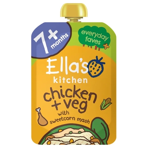 Túi dinh dưỡng hữu cơ vị mặn Ella’s Kitchen cho bé từ 7tháng