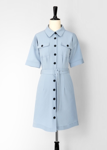 Đầm Vnxk TLM Sơ Mi Đai Eo 2 Màu-SXDT0822