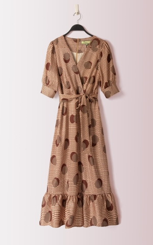 Đầm Katosa Họa Tiết Caro Tròn-TPSXD110723