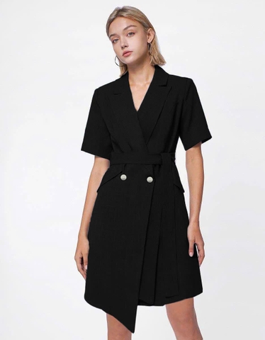 Đầm ODR Cổ Vest Phối Đai Eo-TPSRD251124