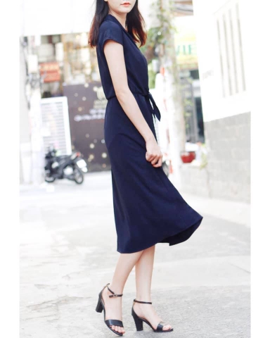 Đầm Warehouse Tay Con Cổ Bẻ Chữ V - L0312231218