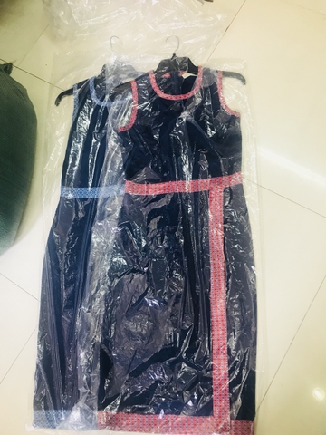 Đầm Michenel Thun Sát Nách Phối Vài Bông - T1907090818