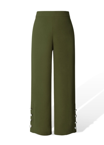 Quần Tây Ống Suông Katosa Phối Nút 3 Màu-QAT03011