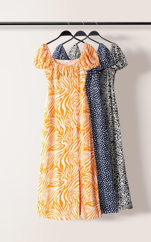 Đầm Suông Xẻ Tà PMC Vnxk Nhiều Màu-TPSRFXT323