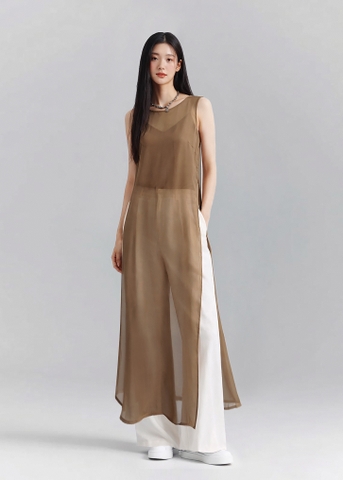 Áo Tơ Dáng Dài Xẻ Tà Mentosa 2 Màu-ATMTS141025L1