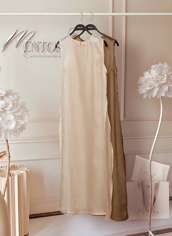 Áo Tơ Dáng Dài Xẻ Tà Mentosa 2 Màu-ATMTS141025L1