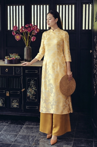 Set Áo Dài Hoa Gấm Tô Châu Mentosa 4 Màu-ADMTS200126L1