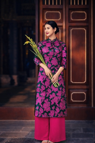 Set Áo Dài Hoa Gấm Tô Châu Mentosa 4 Màu-ADMTS200126L1