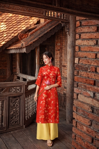 Set Áo Dài Hoa Gấm Tô Châu Mentosa 4 Màu-ADMTS200126L1