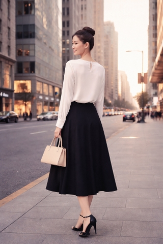 Áo Lụa Suông Tay Dài Mentosa 2 Màu-AMTS050925L1