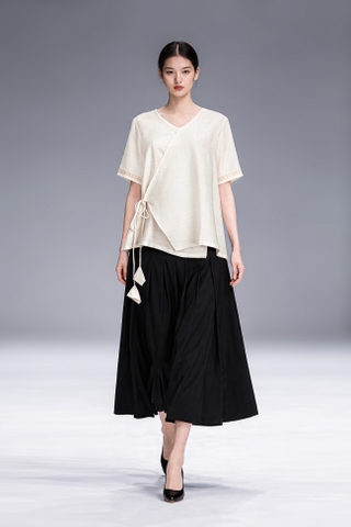 Áo Mentosa Linen Đắp Chéo-AMTS200825L1