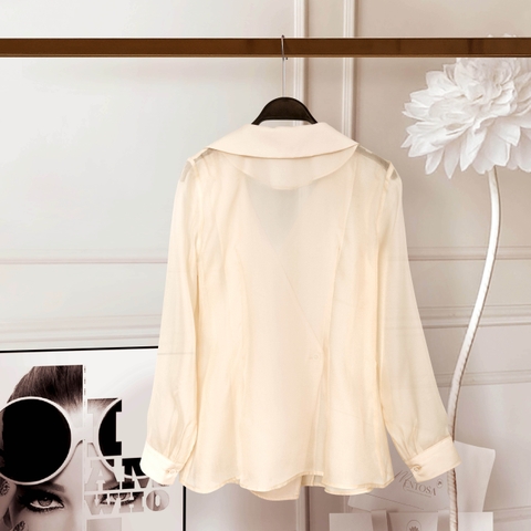 Áo Sơ Mi Mentosa Xếp Ly Bất Đối Xứng 3 Màu-AVMTS171025L1