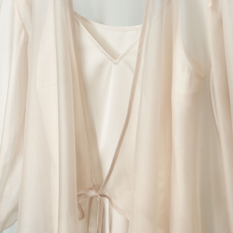 Áo Tơ Mentosa Giao Vạt Tay Phồng 2 Màu-ATMTS071025L1