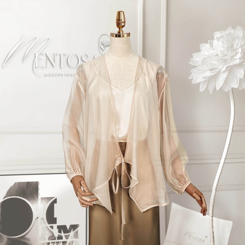 Áo Tơ Mentosa Giao Vạt Tay Phồng 2 Màu-ATMTS071025L1