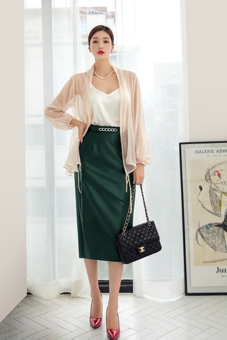 Áo Tơ Mentosa Giao Vạt Tay Phồng 2 Màu-ATMTS071025L1