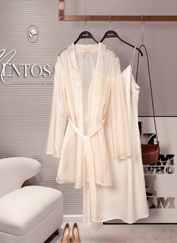 Áo Mentosa Organza Thắt Nơ Eo 2 Màu-ATMTS131025L1