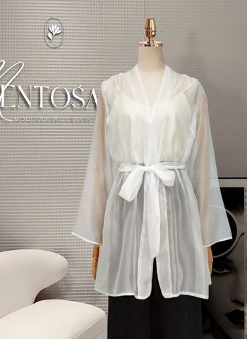 Áo Mentosa Organza Thắt Nơ Eo 2 Màu-ATMTS131025L1