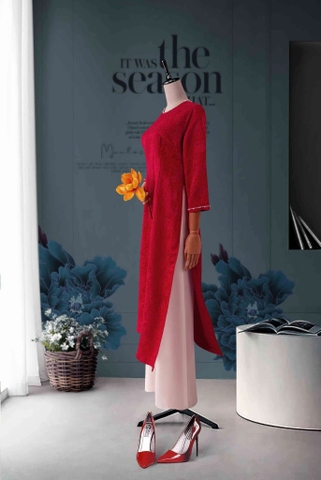 Áo Dài Mentosa Gấm Hoa-MTS310122401