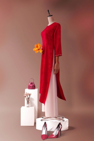 Áo Dài Mentosa Gấm Hoa-MTS310122401