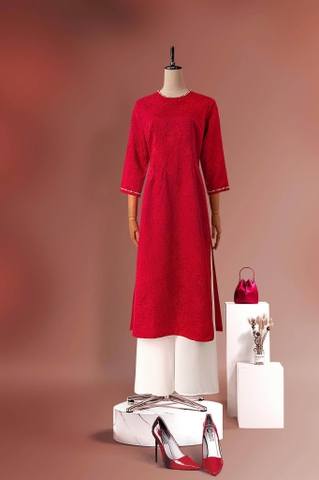 Áo Dài Mentosa Gấm Hoa-MTS310122401