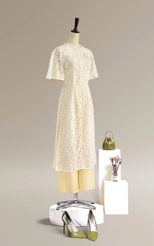 Áo Dài Mentosa Lục Cúc Khôi-MTS3250924