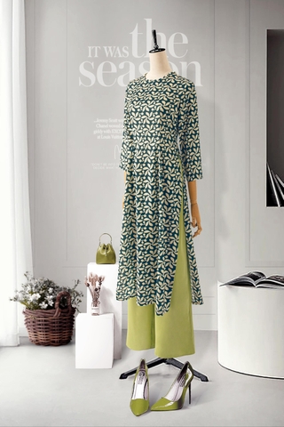 Áo Dài Mentosa Lụa Hoa-MTS321122402