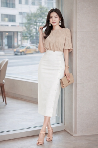 Chân Váy Katosa 3 Line Gài Nút-KTS32503249