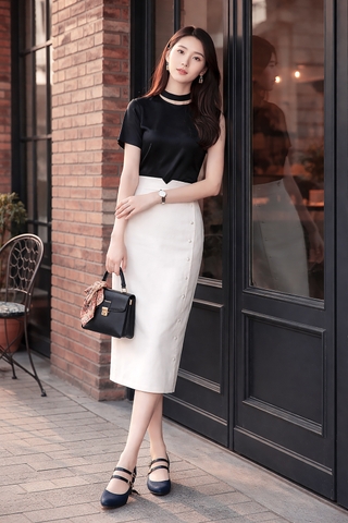 Chân Váy Katosa 3 Line Gài Nút-KTS32503249