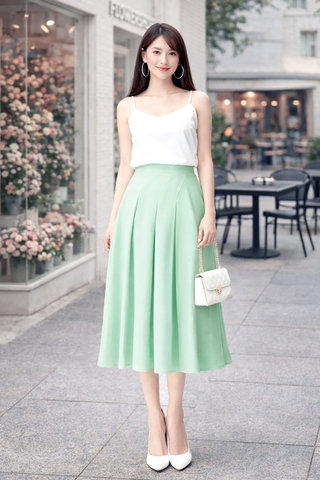Chân Váy Katosa Xếp Ly Chéo-TPSXV240723