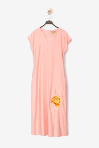 Đầm Katosa Suông Thêu Mẫu Đơn-KTS2030425