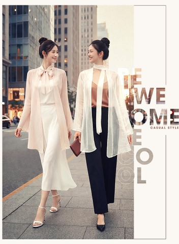 Áo Mentosa Organza Thắt Nơ Eo 2 Màu-ATMTS131025L1