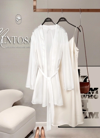 Áo Mentosa Organza Thắt Nơ Eo 2 Màu-ATMTS131025L1