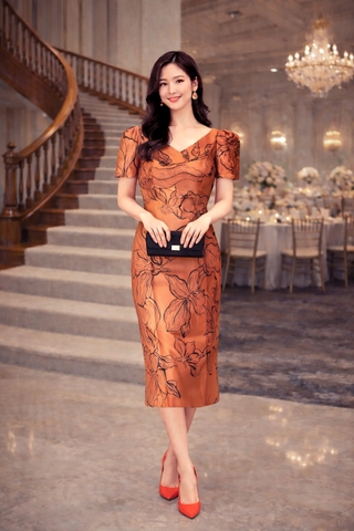 Đầm Katosa Cổ V Dáng Bút Chì-KTS221112